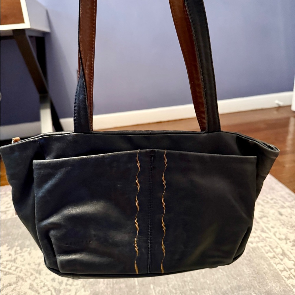 Vintage from Italy! So soft! Peruzzi Black Shoulder Bag